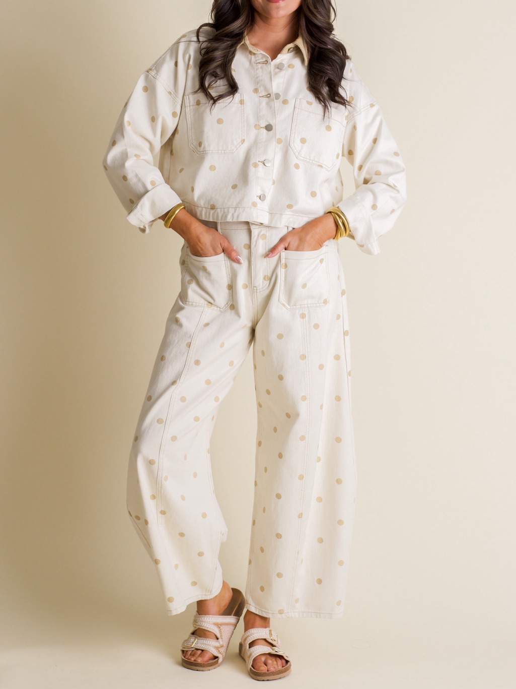Polka Dot Set - Cream